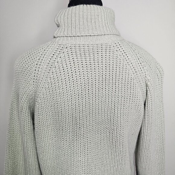 Mint Green Cropped Turtle Neck Sweater, Size Small - Picture 6 of 12